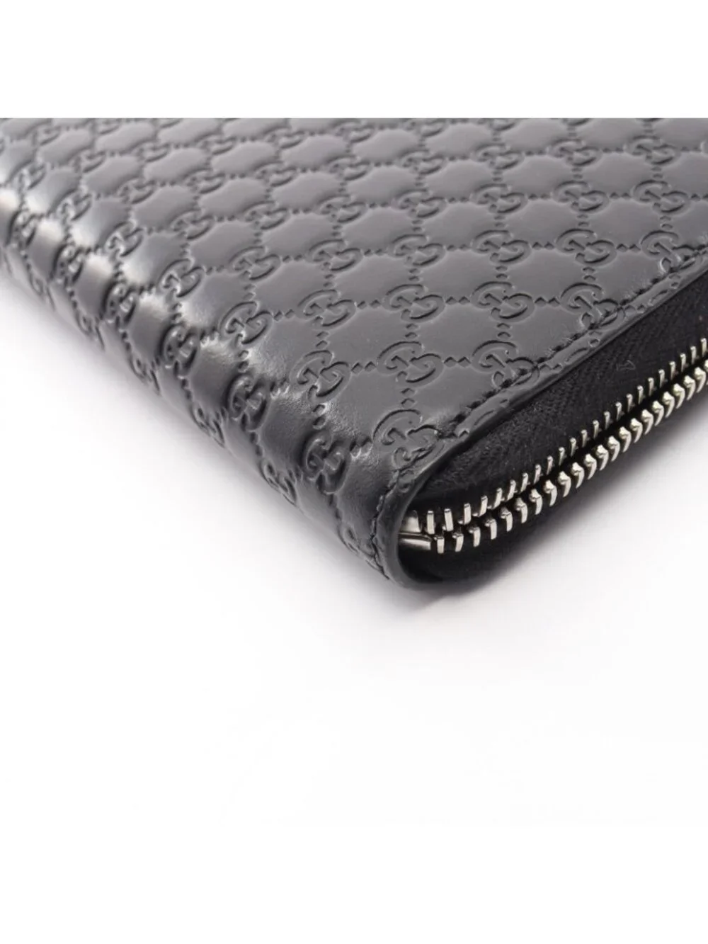 Gucci Round Wallet Micro Guccissima Black Leather - Picture 9 of 9